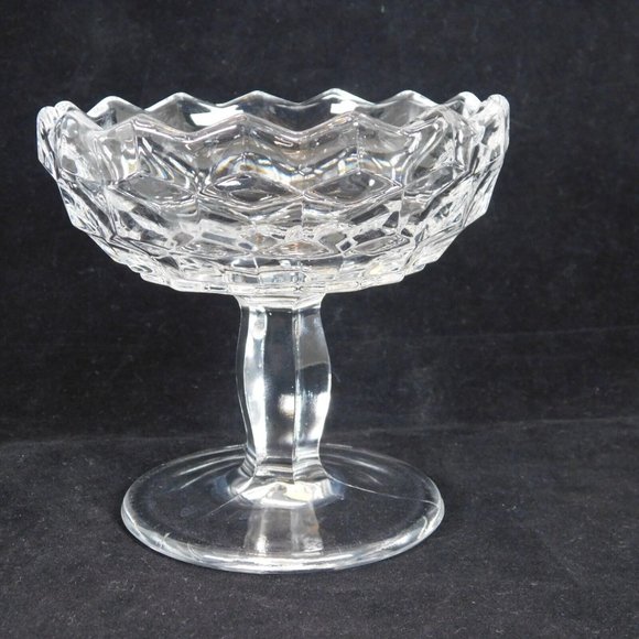 Fostoria American Jam Jelly Compote 4.25” Tall Vintage Elegant Glass NO LID MCM - Picture 2 of 6